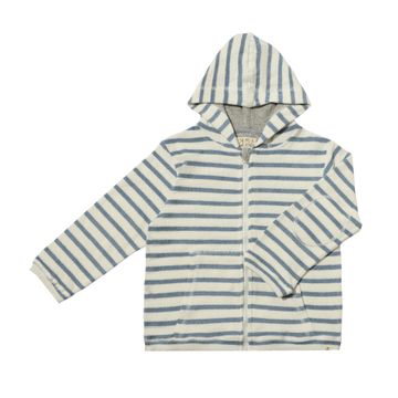 Cornwall Terry Zip Up Blue/White Terry