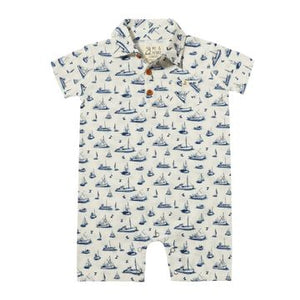 Romper Navy Boats