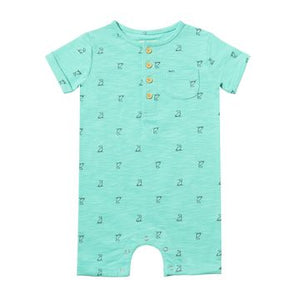 Romper Aqua Henry Print