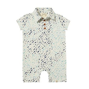 Polo Romper Blue Fish