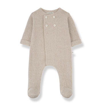 Baptiste Jumpsuit W/Feet Beige
