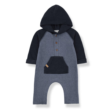 Ludvig Hooded Jumpsuit Denim
