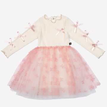 Bow Ribbon Tutu Dress Pink