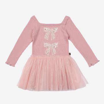 Glitter Bows Dress Pink