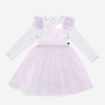 Jewel Bow Tutu Dress Purple