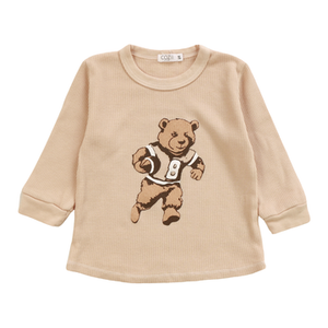 Waffle Bear Playing Football