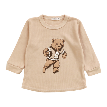 Waffle Bear Playing Football