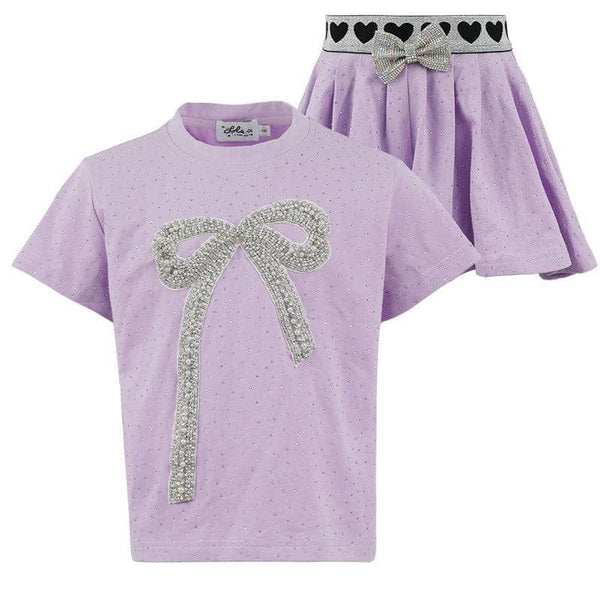 Lavender Sparkle Bow Set-Lola and the Boys-Fritz and Gigi