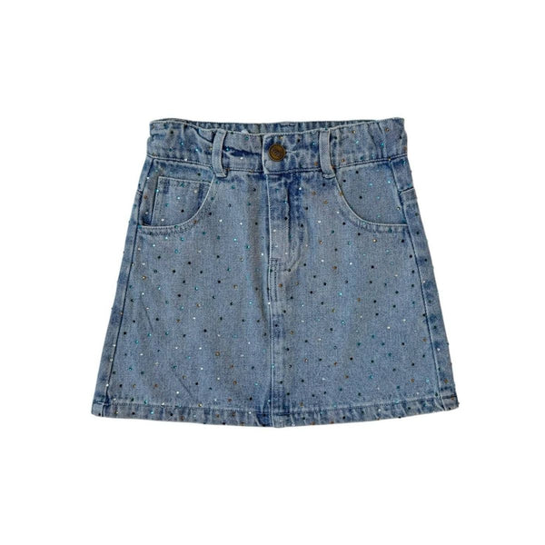 Rainbow Sparkle Denim Skirt-Lola and the Boys-Fritz and Gigi