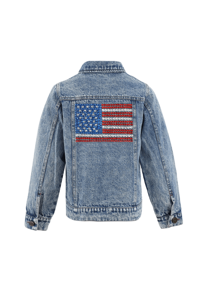 American Flag Denim Jacket-Lola and the Boys-Fritz and Gigi