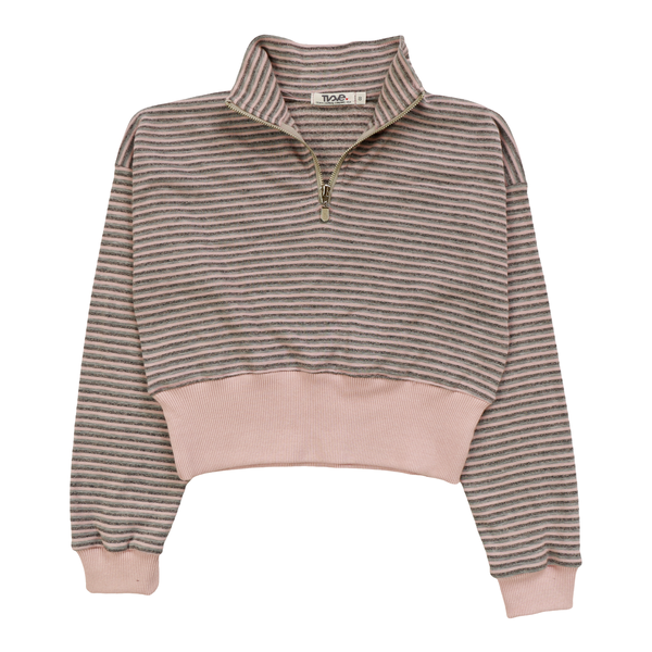 L/S 1/4 Zip Mock Neck Top Nude FA26T3430HB-T2Love-Fritz and Gigi