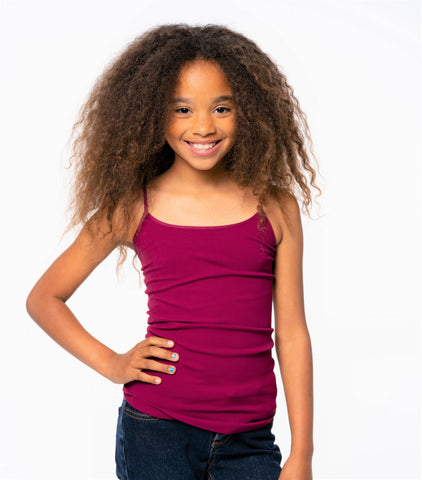 Girls (7-10) Full Camisole : RASPBERRY