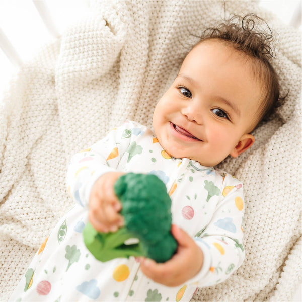 Eat your Veggies! Zip Footie: 3 Months