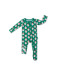 Vintage Santa Footsie-Green
