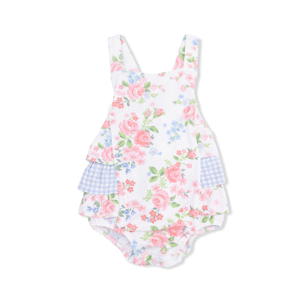 Cute Little Roses - Ruffle Sunsuit-Angel Dear-Fritz and Gigi