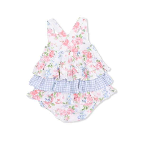 Cute Little Roses - Ruffle Sunsuit-Angel Dear-Fritz and Gigi