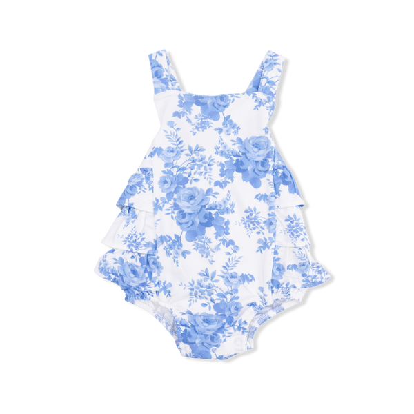 Dream Cottage Floral - Ruffle Sunsuit-Angel Dear-Fritz and Gigi
