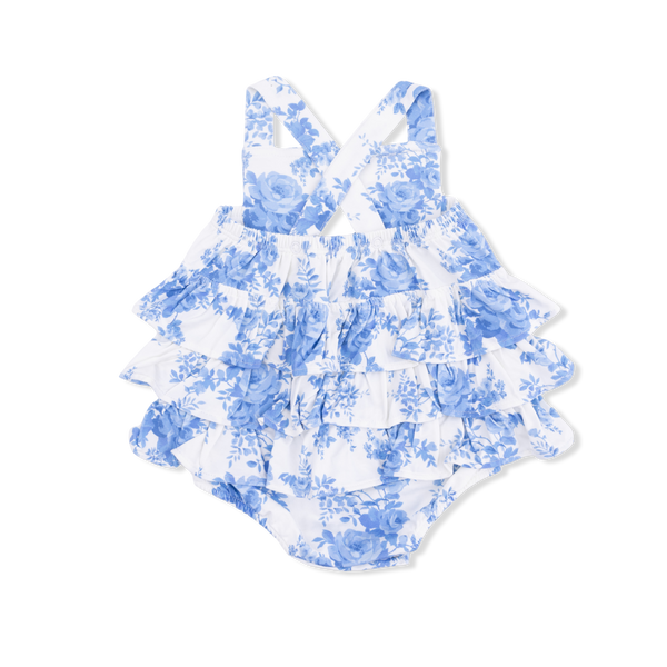 Dream Cottage Floral - Ruffle Sunsuit-Angel Dear-Fritz and Gigi