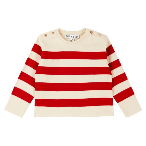ECRUROUGE STRIPE TOP