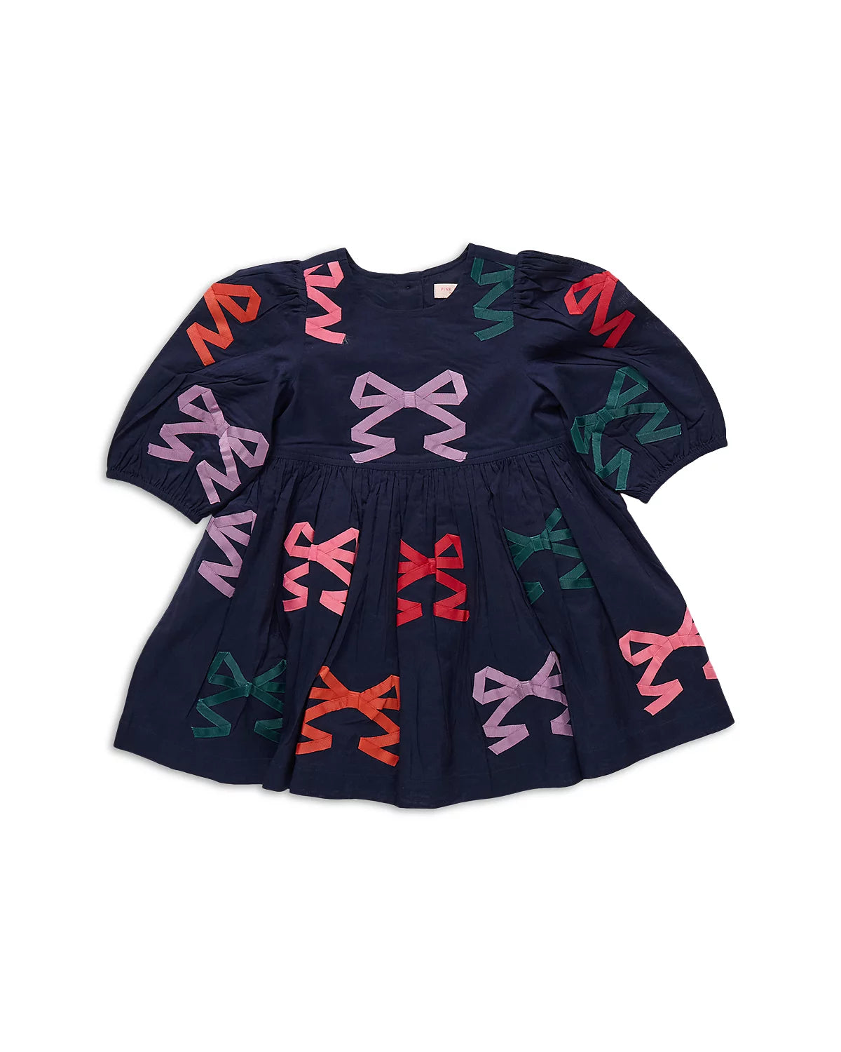 Girls Brooke Dress - Multi Bow Applique