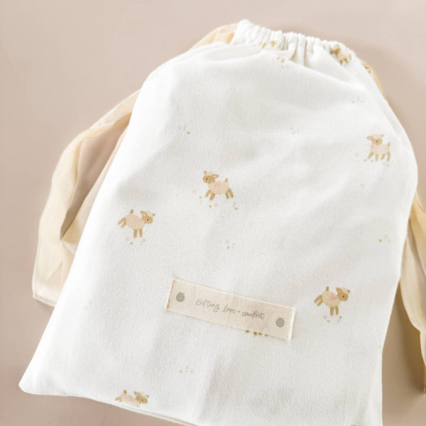 Layette Set Lamb Organic Cotton Baby Shower Welcome Gift: Pink-The Blueberry Hill-Fritz and Gigi