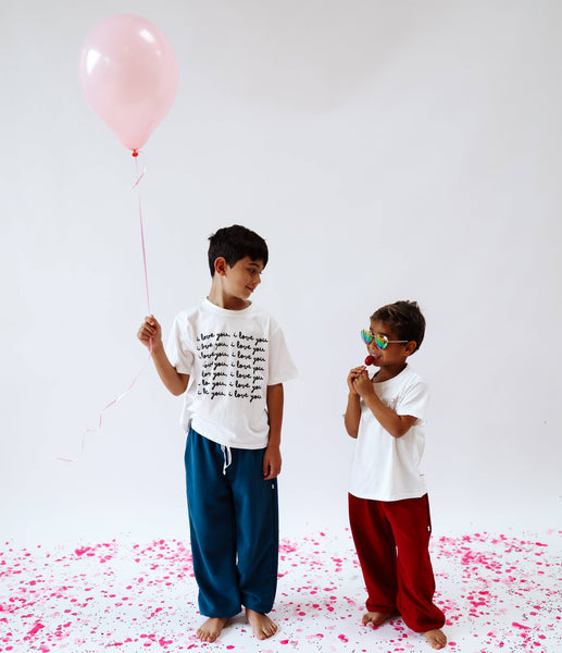 PEACE + LOVE | Kids Tee: 2-3Y / WHITE-Minimalist Folk Co.-Fritz and Gigi