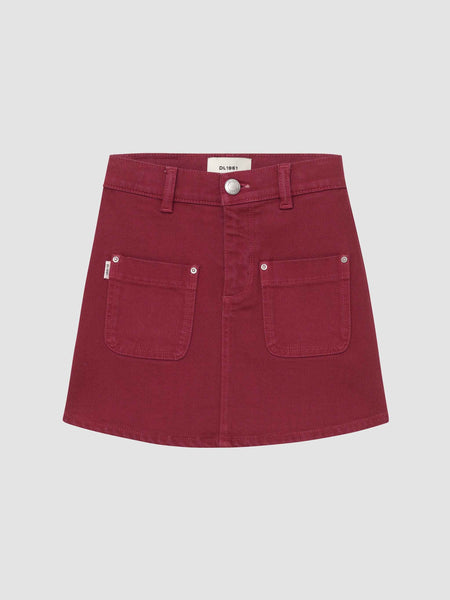 Jenny Mini Skirt Crimson-DL1961-Fritz and Gigi