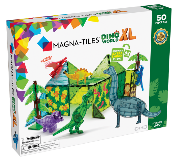 Magna-Tiles Dino World XL 50-Piece Set