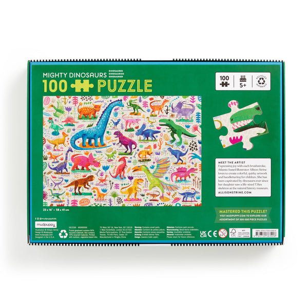 Mighty Dinosaurs 100 Piece Puzzle-Chronicle Books-Fritz and Gigi
