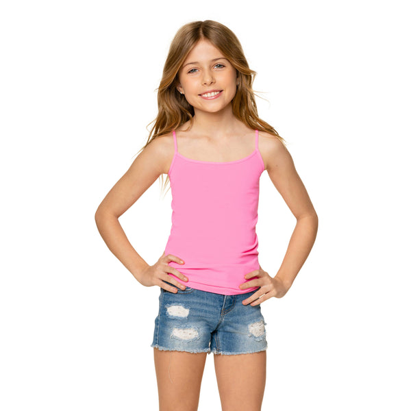 Girls (7-10) Full Camisole : WHITE