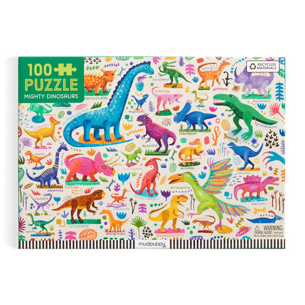 Mighty Dinosaurs 100 Piece Puzzle-Chronicle Books-Fritz and Gigi