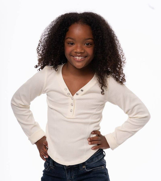 Long Sleeve Ribbed Top Black-Malibu Sugar-Fritz and Gigi