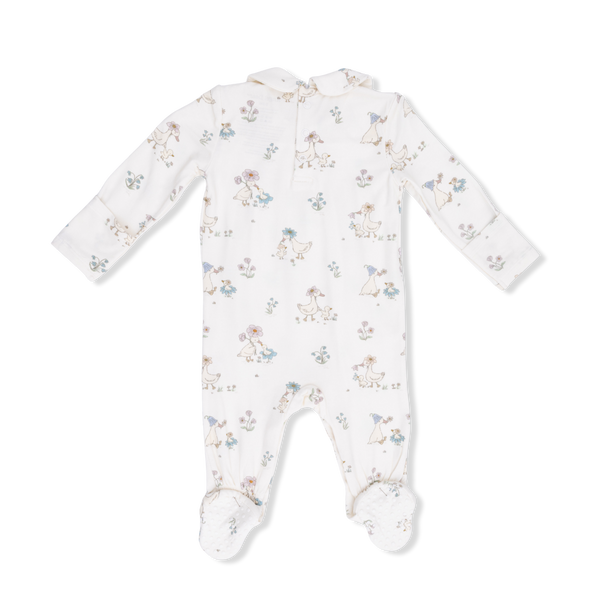 Flower Ducklings - Smocked Peter Pan Snap Footie-Angel Dear-Fritz and Gigi