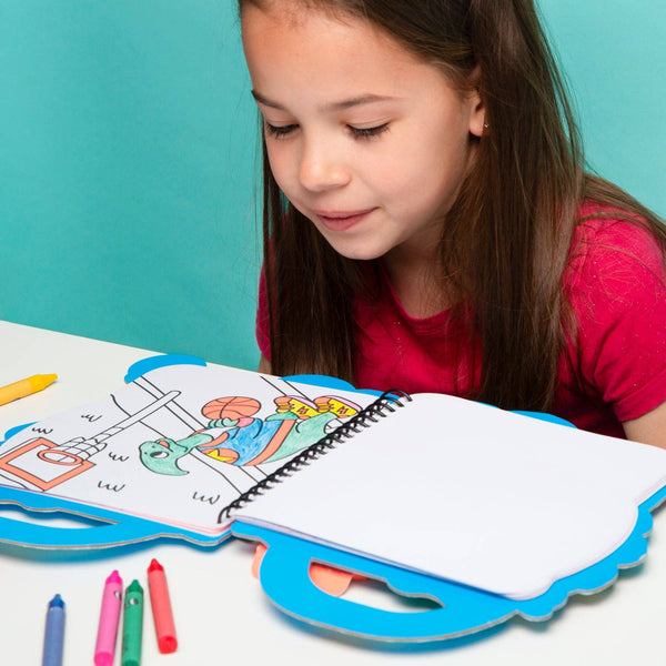 DINO SUPER COLORING & STICKER BOOK
