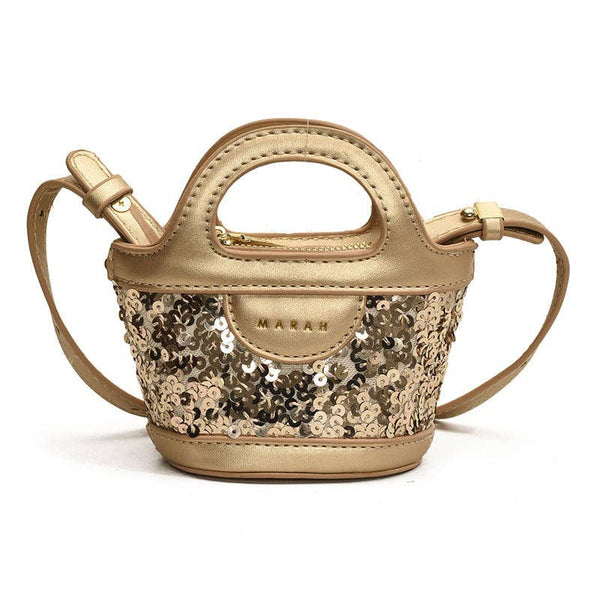 Mini Sequin Shoulder Bag for Kids Stylish Casual Everyday Use: Pink