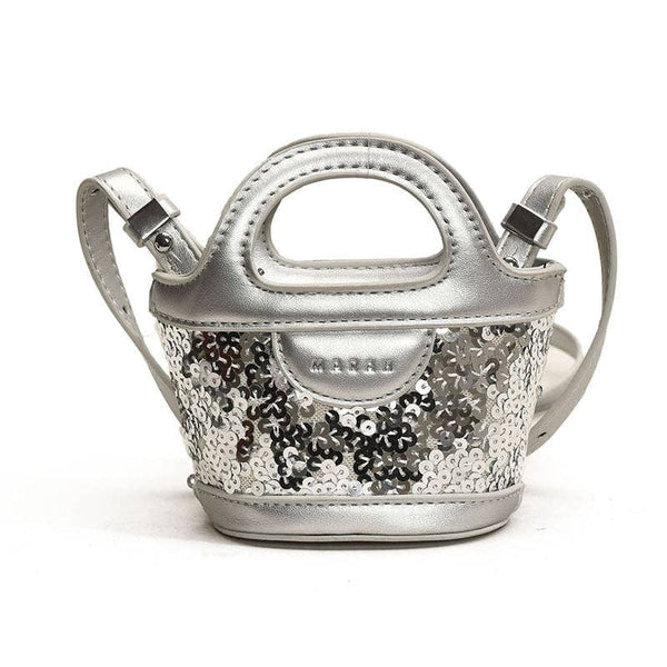 Mini Sequin Shoulder Bag for Kids Stylish Casual Everyday Use: Pink