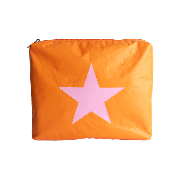Malibu Tyvek Pouch w/ Star, Love & Heart Print- 5 Colors!: Blue w/ LOVE