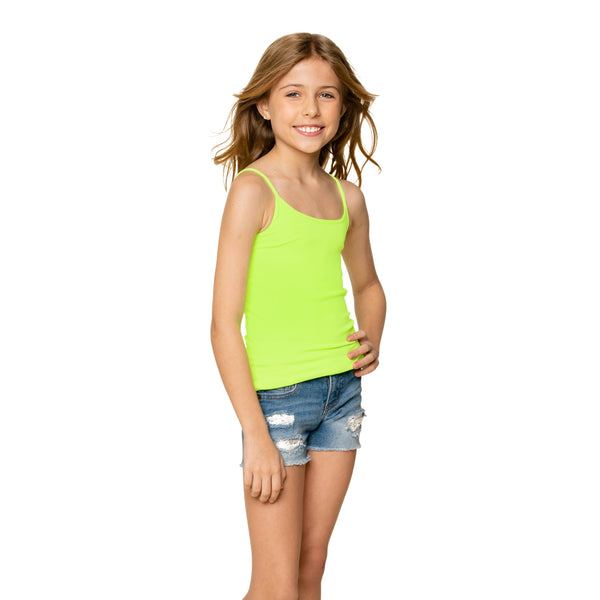 Girls (7-10) Full Camisole : WHITE