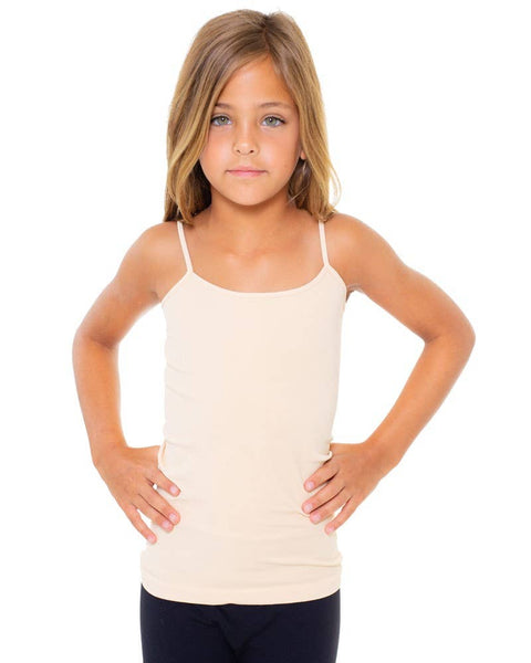 Girls (7-10) Full Camisole : WHITE