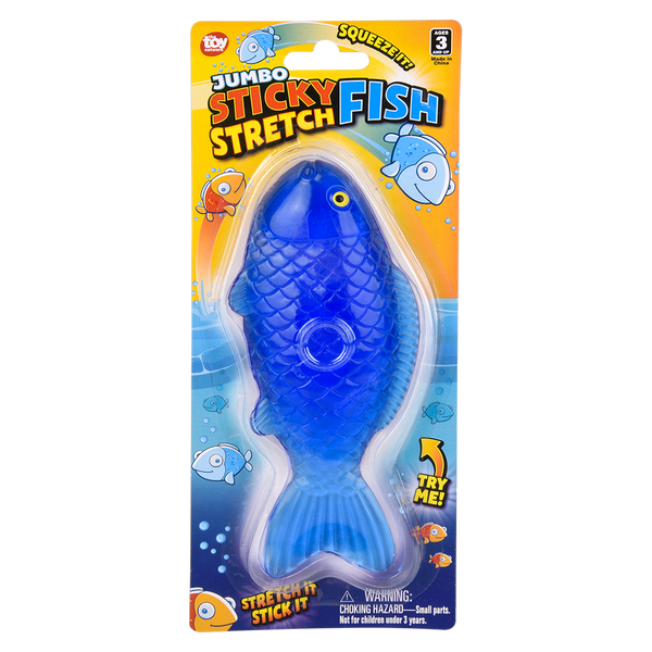 (T) 7.5" JUMBO STICKY STRETCH FISH