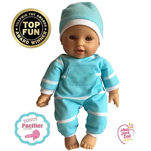 The New York Doll Collection 11" Doll Striped W/ Pacifier