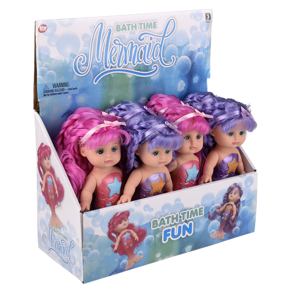 (T) 9" BATH TIME MERMAID DOLL