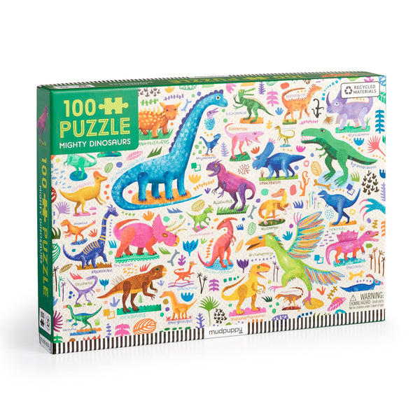 Mighty Dinosaurs 100 Piece Puzzle-Chronicle Books-Fritz and Gigi
