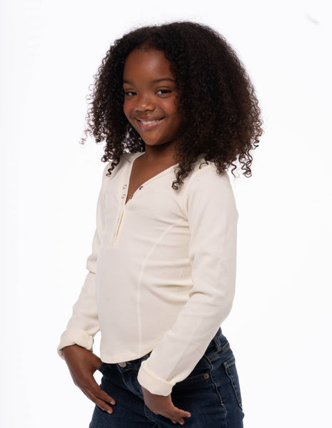 Long Sleeve Ribbed Top Black-Malibu Sugar-Fritz and Gigi