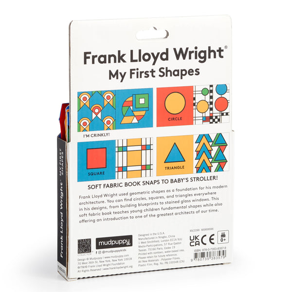 Frank Lloyd Wright My First Shapes Crinkle Fabric Stroller Book-Chronicle Books-Fritz and Gigi