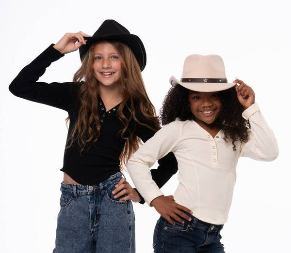 Long Sleeve Ribbed Top Black-Malibu Sugar-Fritz and Gigi