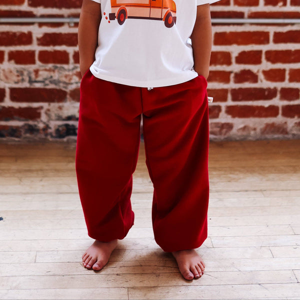JOGGER | BURGUNDY | Kids: BURGUNDY / 2Y - JOGGER-Minimalist Folk Co.-Fritz and Gigi