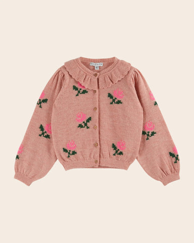 Flower Cardigan Rose