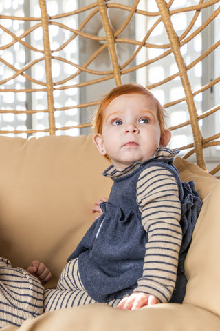 Blue/Stripe Dress/Legging B1527