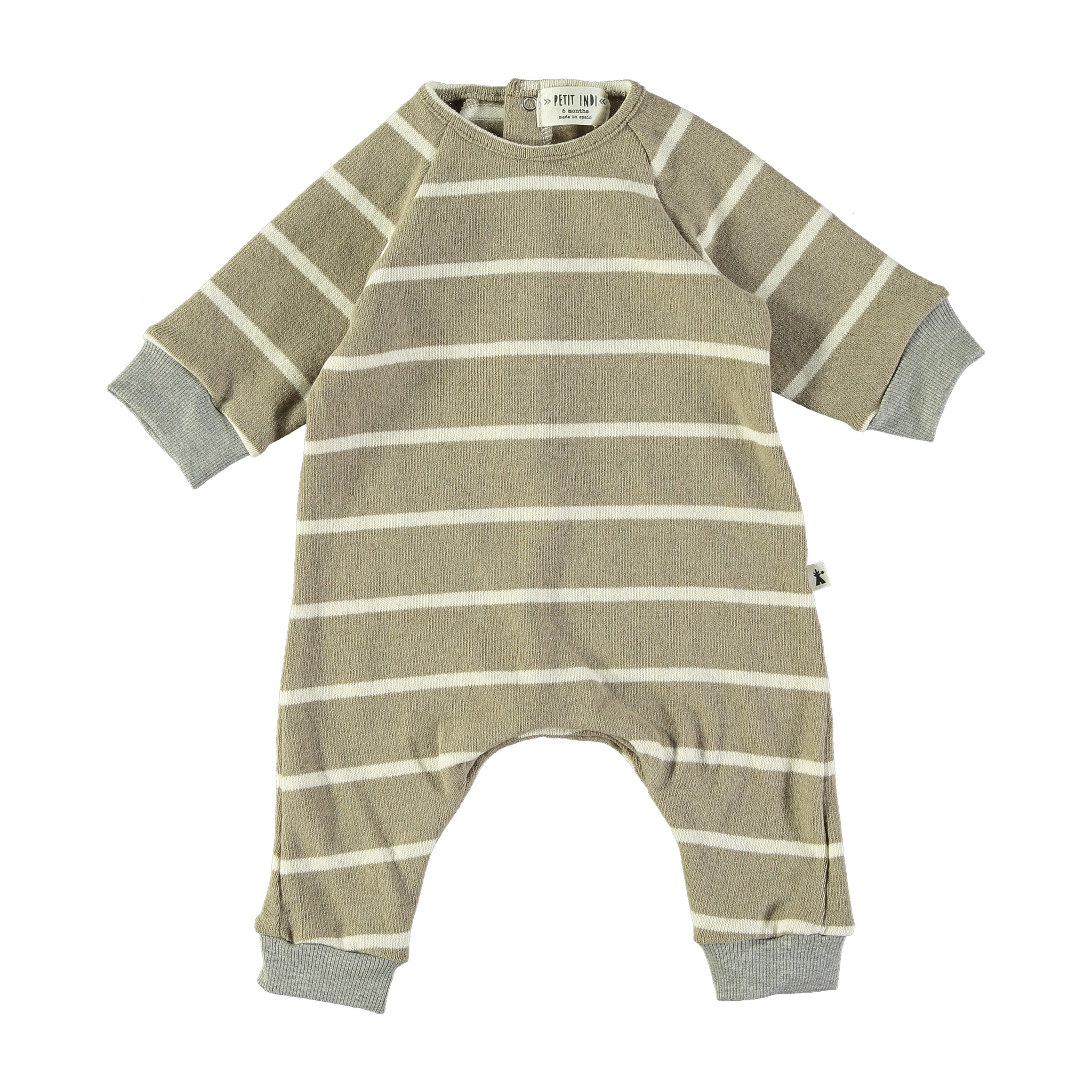 Green Stripe Romper